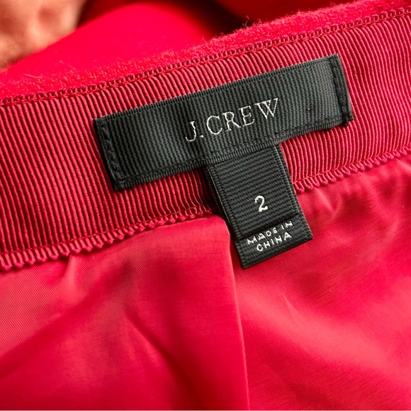 J. CREW RED WOOL MODERN ALINE MINIMALIST SKIRT (0824) - Picture 7 of 7